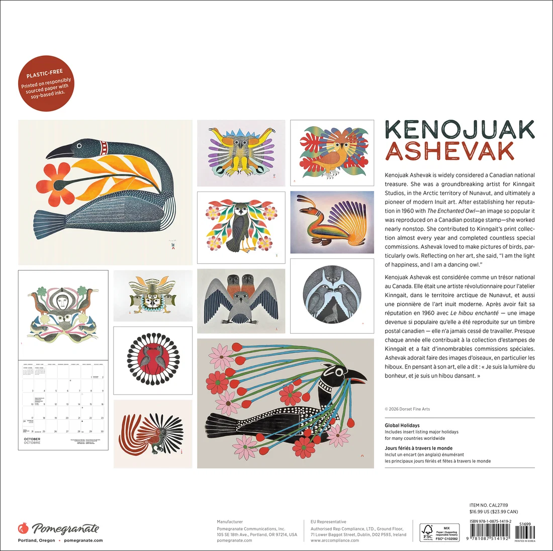 WALL CALENDAR 2027 - KENOJUAK ASHEVAK