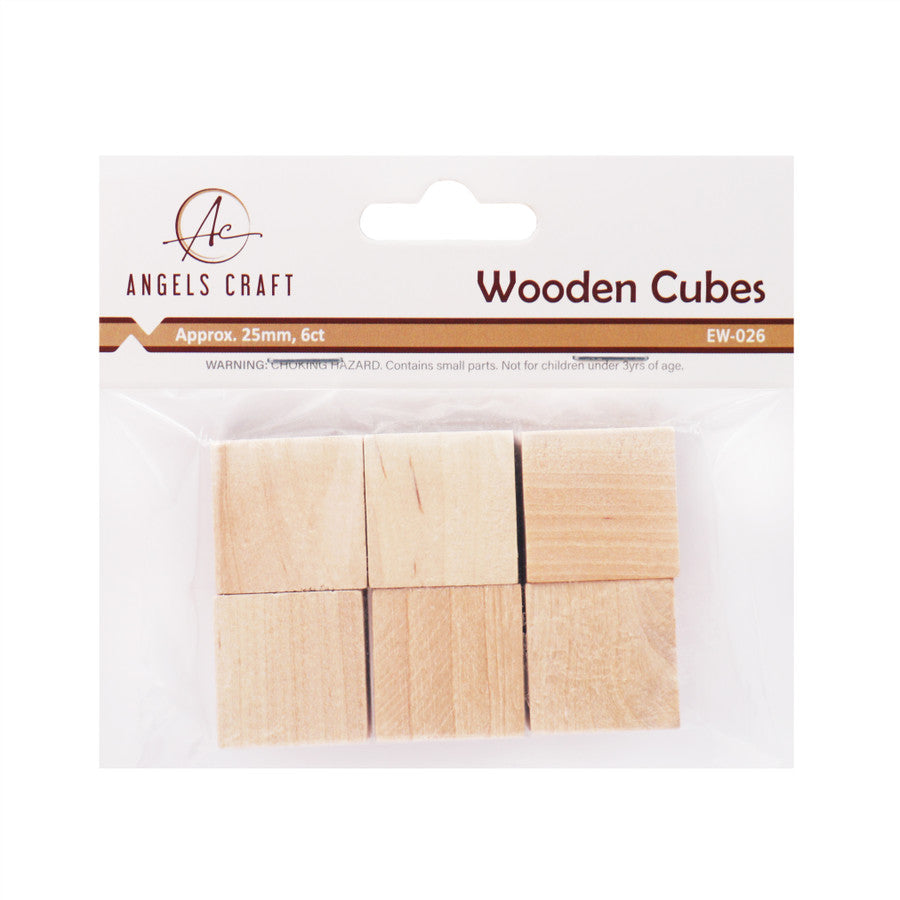 WOODEN CUBES ,  6PC