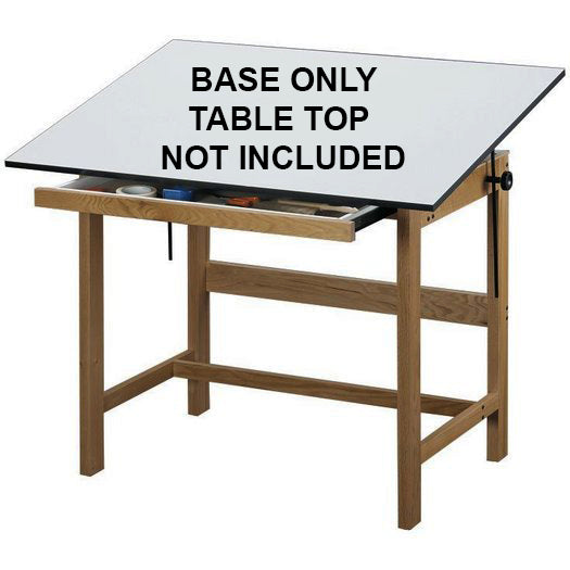 TITAN NATURAL FINISH DRAFTING TABLE 37&quot; HIGH - BASE ONLY - FITS 36&quot;X48&quot; OR 37.5&quot;X60&quot; TOP