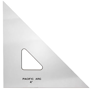 CLEAR PLAIN ACRYLIC 45/90 TRIANGLE 4&quot;