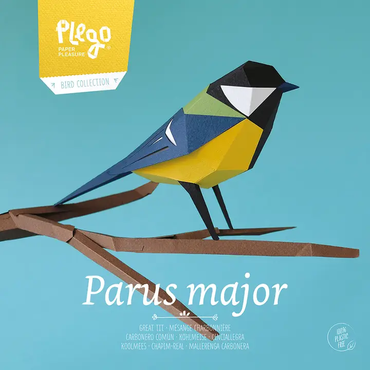 GREAT TIT-PARUS MAJOR PAPER FIGURE
