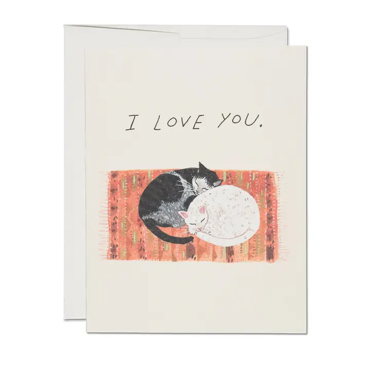 GREETING CARD - CAT CUDDLE