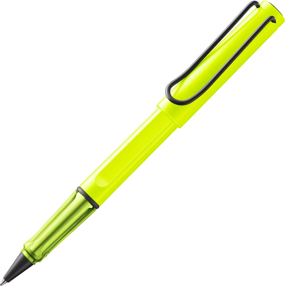 SAFARI ROLLERBALL PEN - NEON YELLOW
