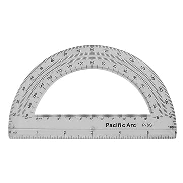 180 DEGREE 6&quot; ACRYLIC PROTRACTOR