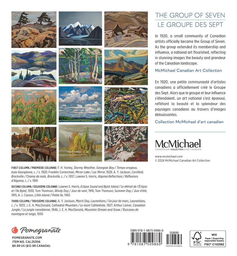 MINI CALENDAR 2025 - GROUP OF SEVEN - Hull's Art Supply & Framing mini-calendar-2025-group-of-seven-hull-s-art-supply-framing