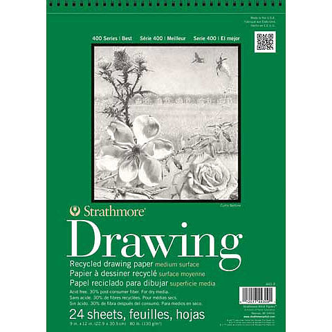 STRATHMORE RECYCLED DRAWING PAPER 400 SERIES 11X14
