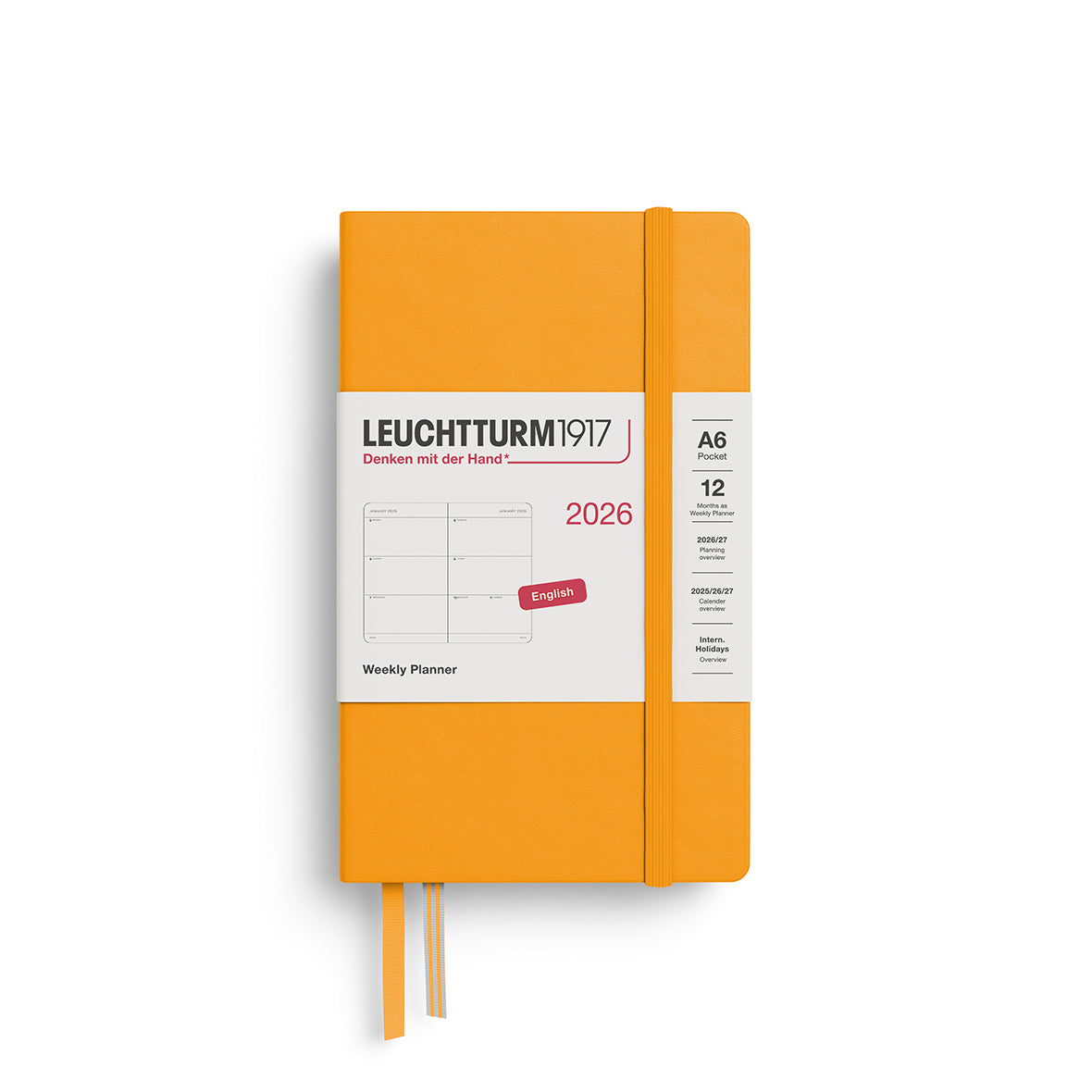 RISING SUN, WEEKLY PLANNER &amp; NOTEBOOK POCKET (A6) 2026, SOFTCOVER, ENGLISH