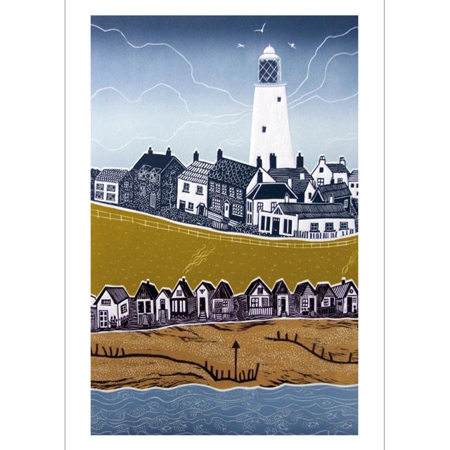GREEN PEBBLE CARD- ASHDOWN, LIGHTHOUSE