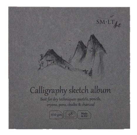 LAYFLAT SKETCH ABLUM - AUTHENTIC  CALLIGRAPHY &amp; LETTERING 140MM X 140MM (SQUARE)