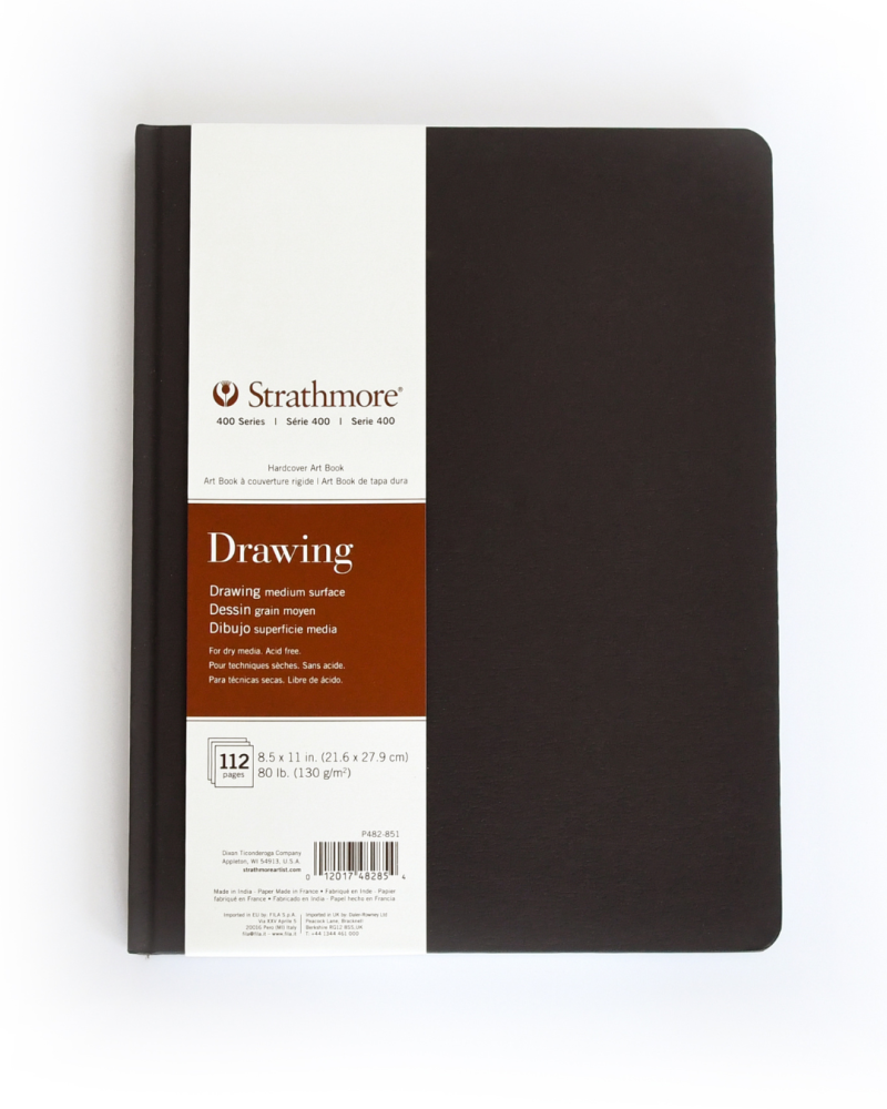 STRATHMORE 400 SERIES DRAWING HARDCOVER HARDBOUND ART BOOK - 8-1/2" X 11"