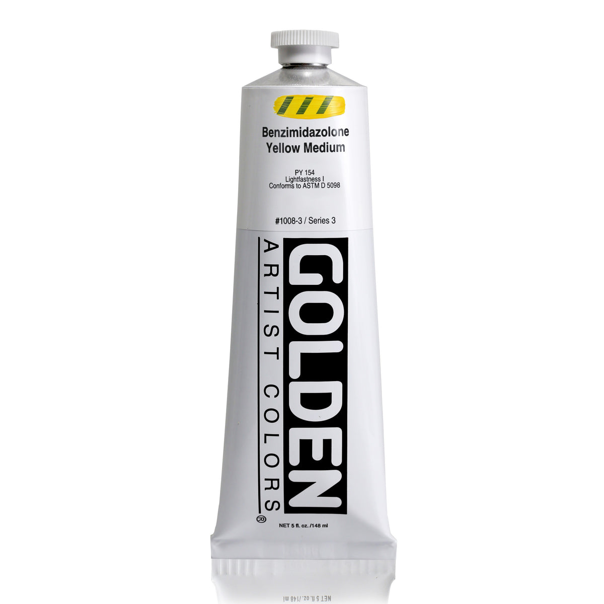 GOLDEN HEAVY BODY ACRYLIC BENZIMIDAZOLONE YELLOW MEDIUM 5oz