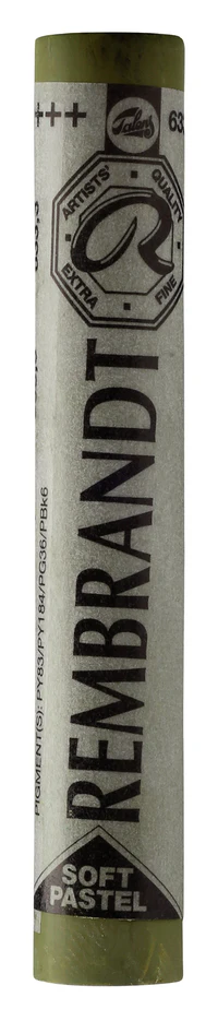 REMBRANDT SOFT PASTEL FULL STICK PERMANENT YELLOWISH GREEN(3) (633.3)