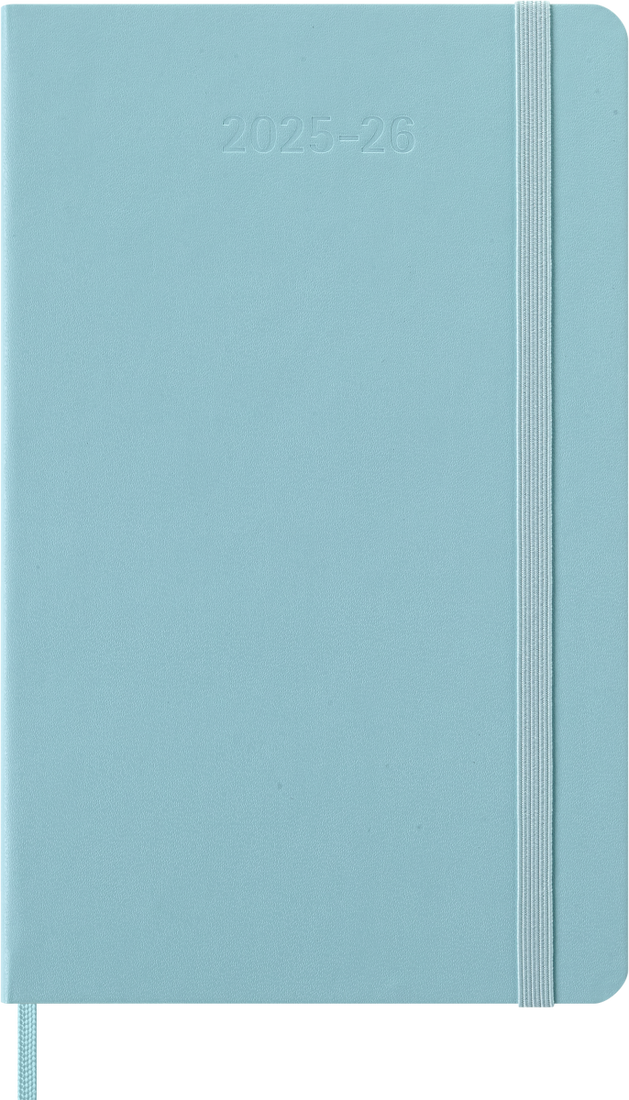 MOLESKINE CLASSIC 12 MONTH 2026 WEEKLY DIARY PLANNER, HARD COVER, LARGE (5" X 8.25"), AQUAMARINE BLUE