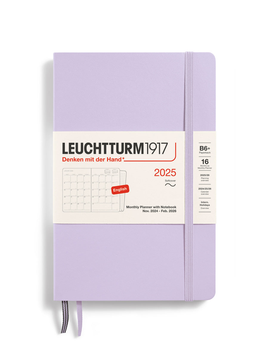 2025 MONTHLY PLANNER PAPERBACK B6+ 16 MONTHS LILAC