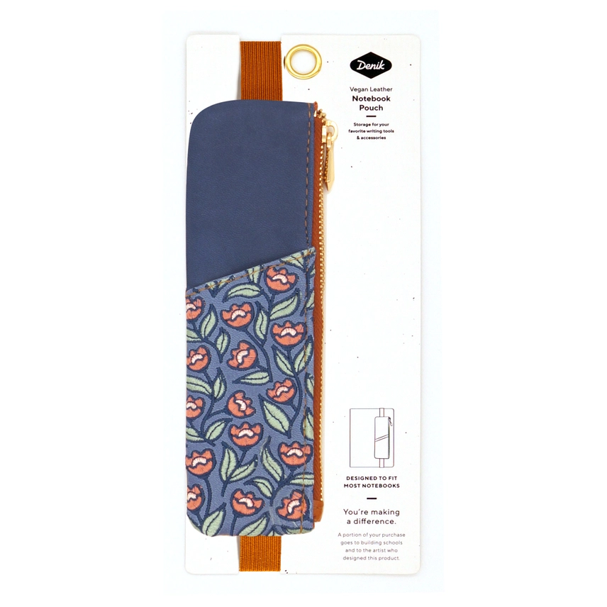 NOTEBOOK POUCH CREEPING FLORAL EMBROIDERED