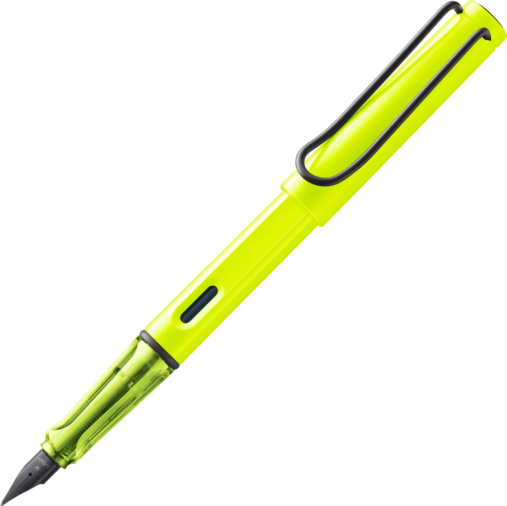 SAFARI FOUNTAIN PEN - NEON YELLOW (MEDIUM NIB)