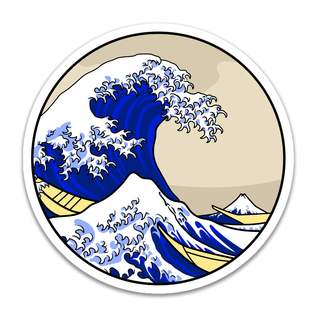 VINYL STICKER- HOKUSAI GREAT WAVE