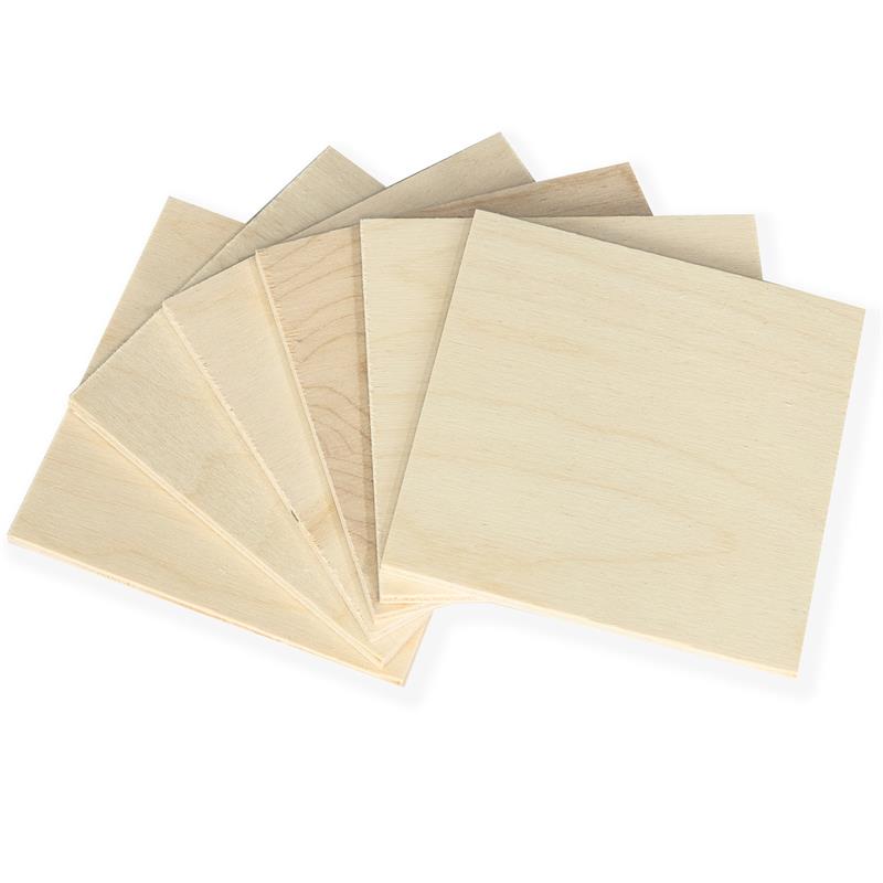 BIRCH BALTIC WOOD PANEL 12/PK 4 X 4 X 1/8"