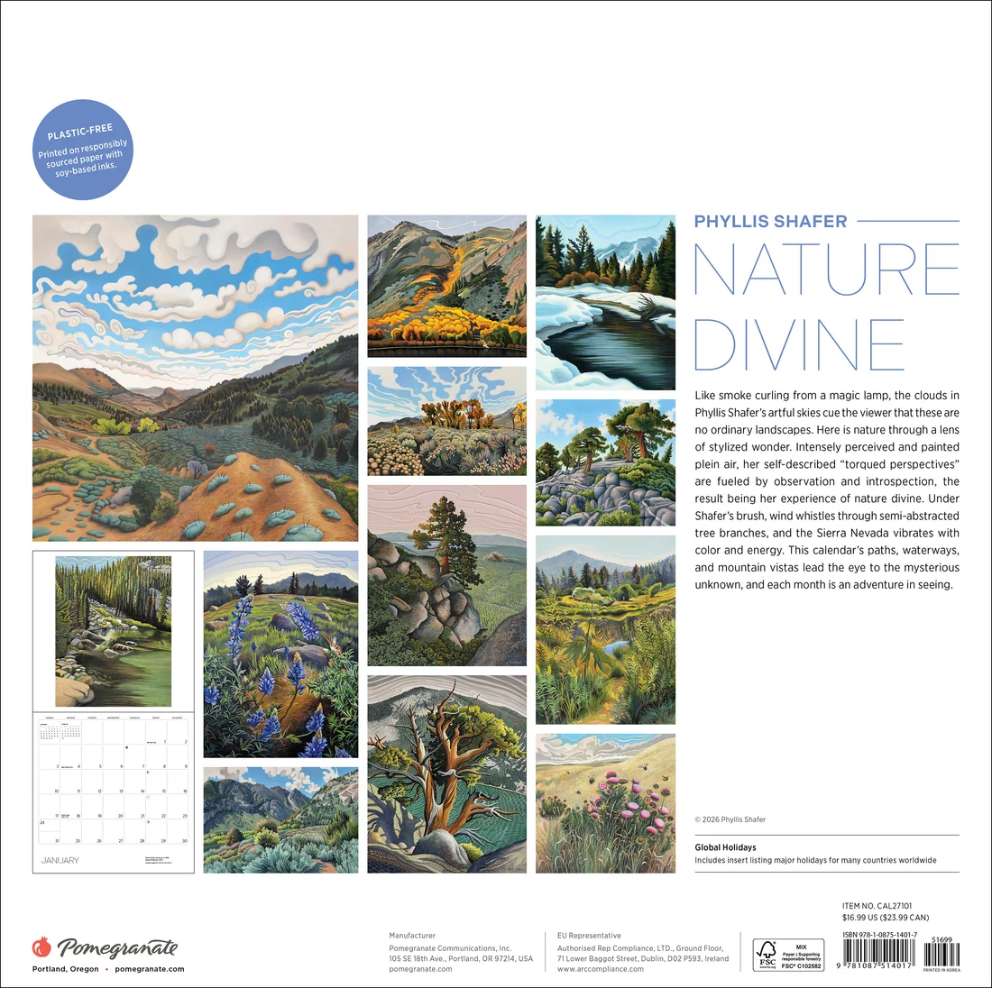 WALL CALENDAR 2027 - PHYLLIS SHAFER NATURE DIVINE