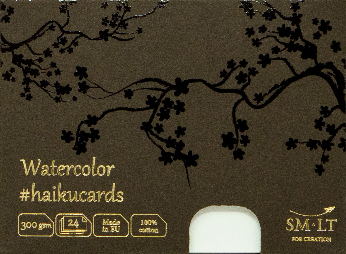 100% COTTON WATERCOLOR CARDS IN THE BOX (HAIKU CARDS) 147 X 106MM