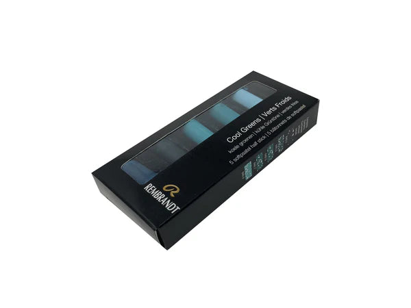REMBRANDT SOFT PASTEL MICRO SET/5 COOL GREENS