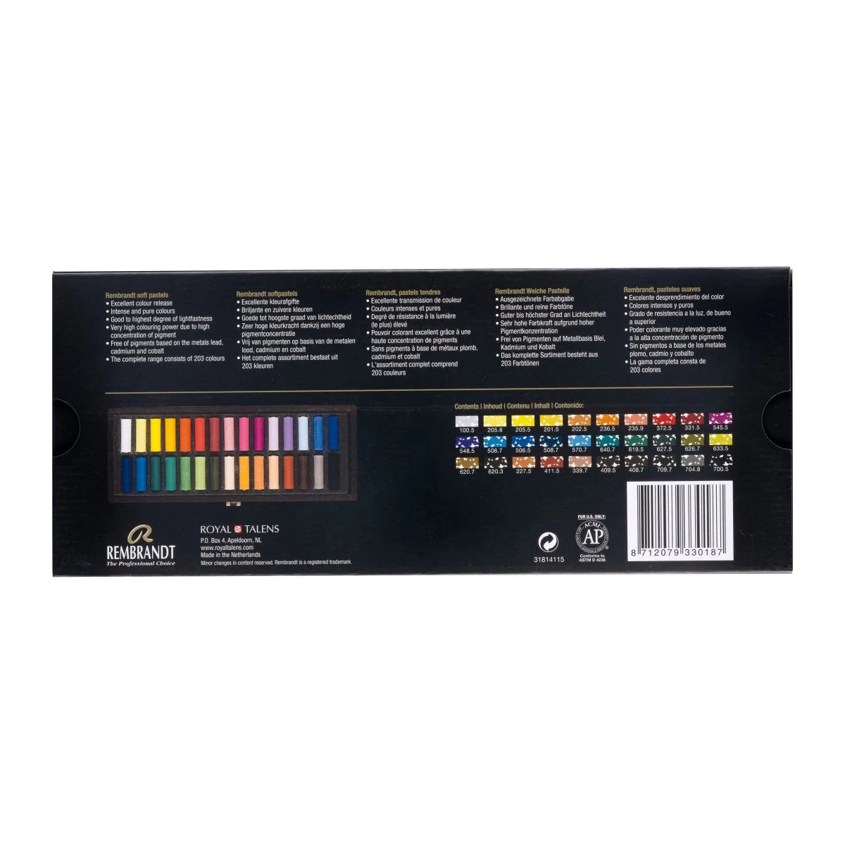 REMBRANDT SOFT PASTEL WOODEN BOX SET - 30 HALF STICK