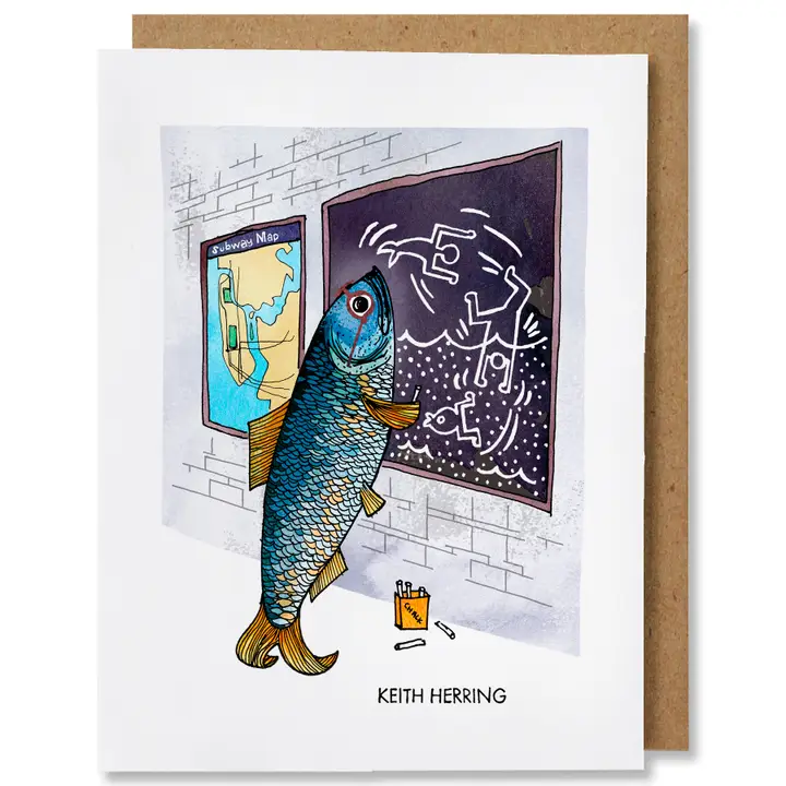 ILLUSTRATED FUNNY PUN EVERYDAY CARD - KEITH HERRING