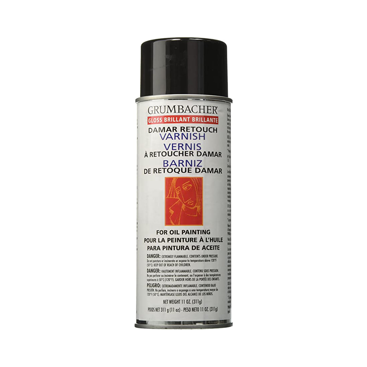 GRUMBACHER RETOUCH VARNISH SPRAY 11oz