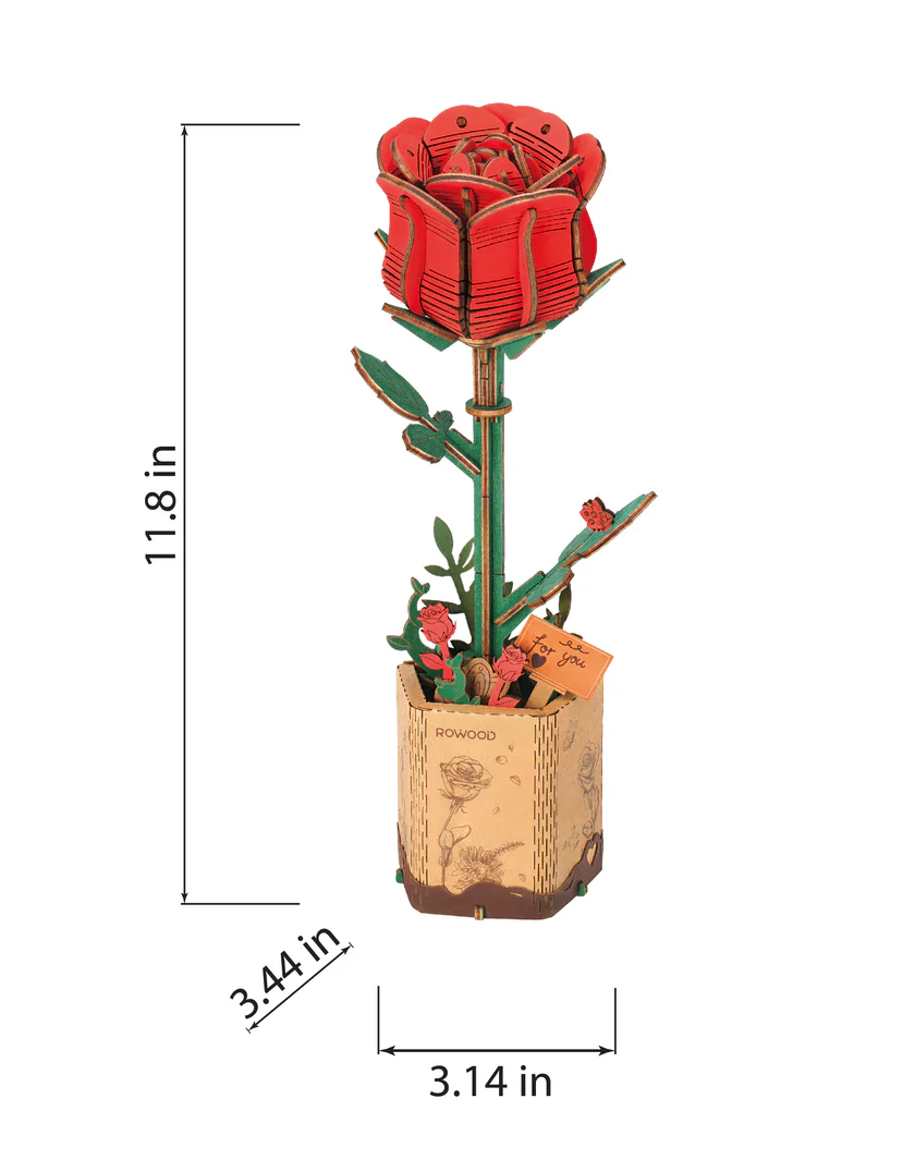 WOODEN BLOOM CRAFT - RED CAMELLIA