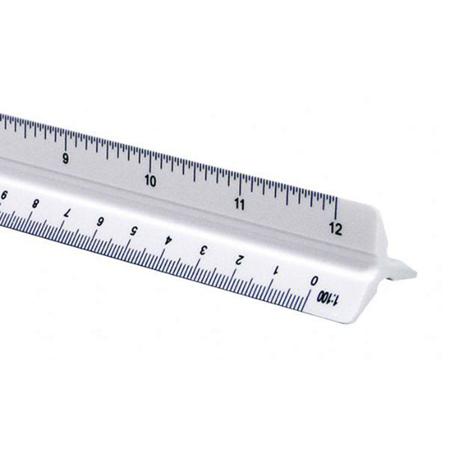 HIGH IMPACT PLASTIC COMBINATION TRIANGULAR SCALE 12&quot;