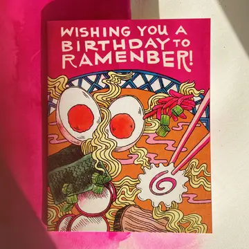 BANNER CARD - WISHING YOU A BIRTHDAY TO RAMENBER