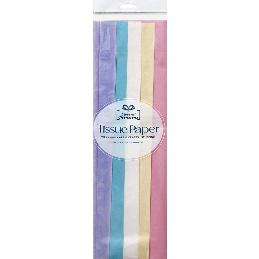 TISSUE PAPER - 10 SHEETS, ASSORTED PASTELS