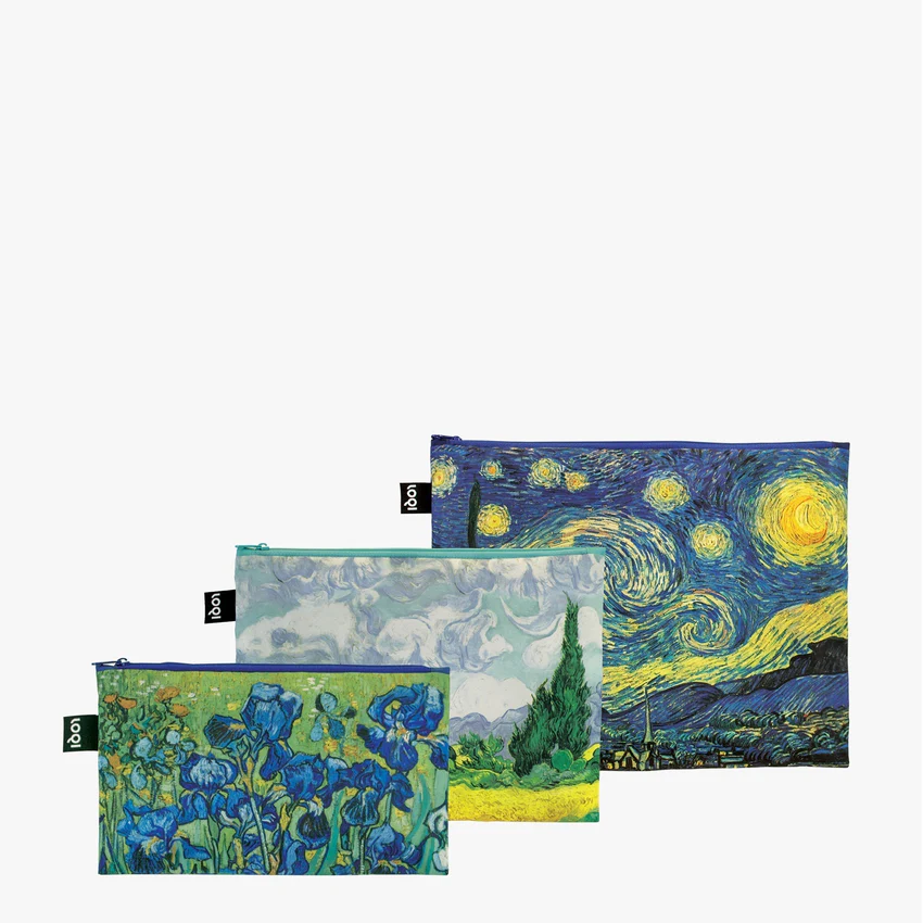 LOQI ZIPPER BAG SET VAN GOGH STARRY NIGHT