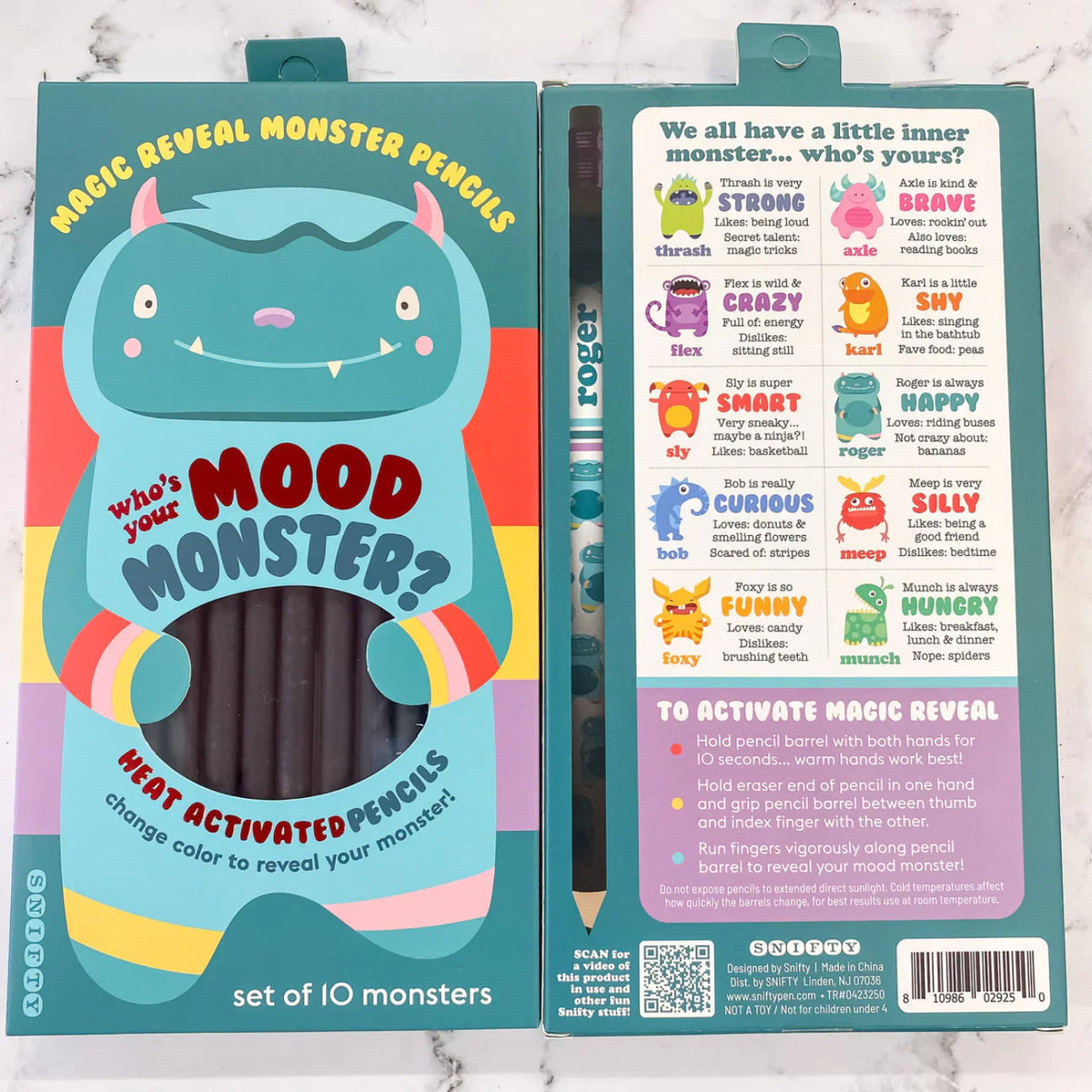 MOOD MONSTER PENCIL SET OF 10