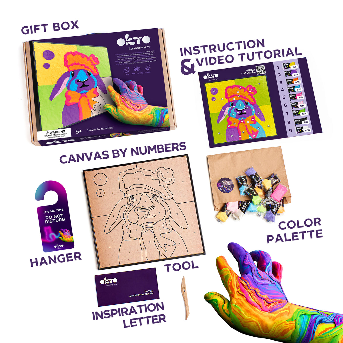 CLAY BY NUMBERS KIT -BUNNY