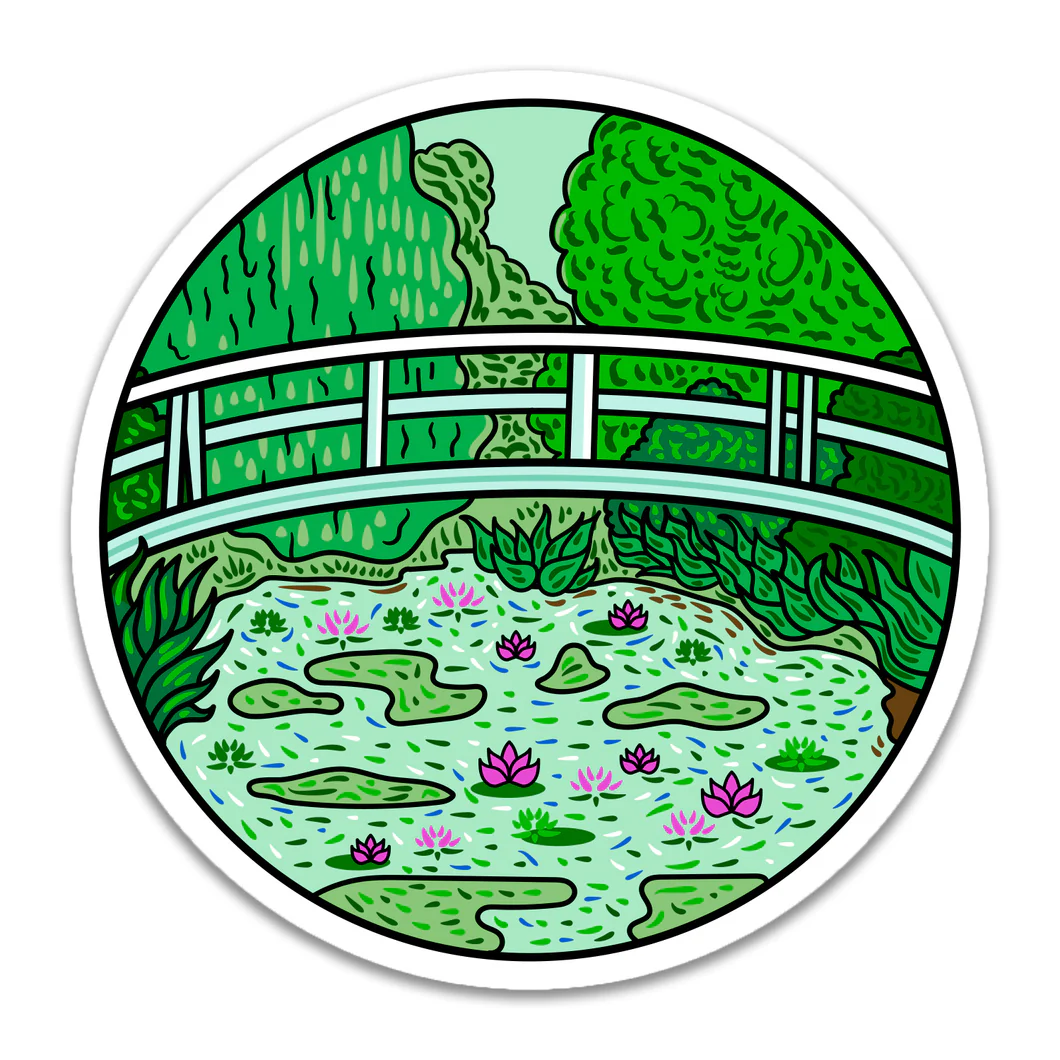 VINYL STICKER- CLAUDE MONET JAPANESE BRIDGE