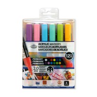 ACRYLIC MARKERS PRIMARY COLORS 2MM 12PK