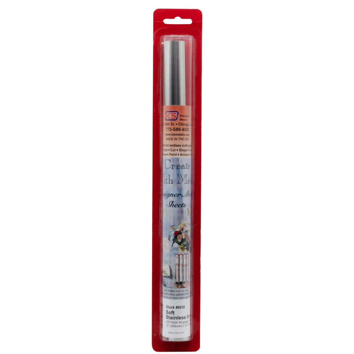 METAL FOIL STAINLESS STEEL 12&quot; x 30&quot; x .002&quot;