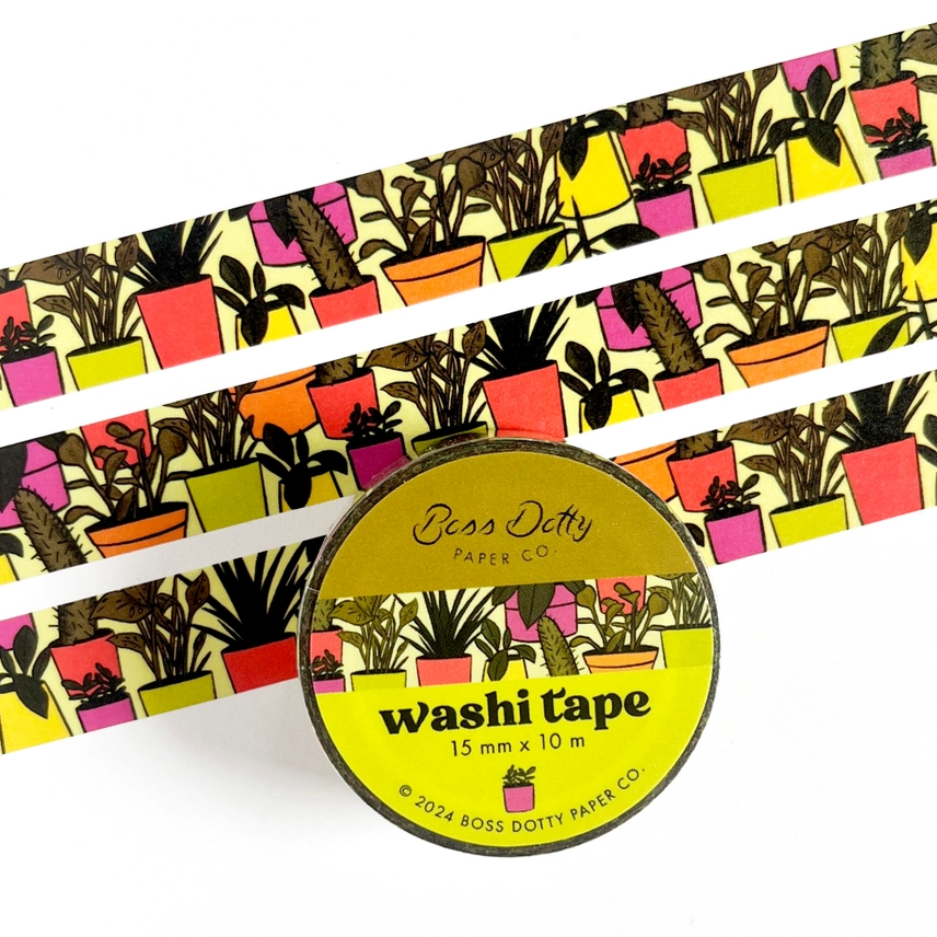 WASHI TAPE - HOUSE PLANTS  PATTERN