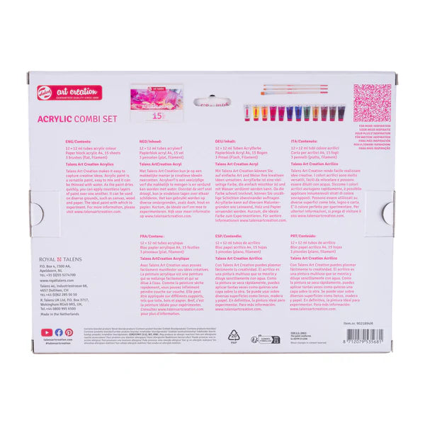 TALENS ART CREATION COMBISET ACRYLIC 12X12ML