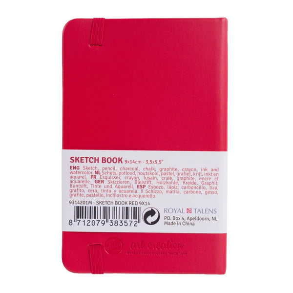 ART CREATION SKETCHBOOK 3.54&quot;X5.51&quot; RED
