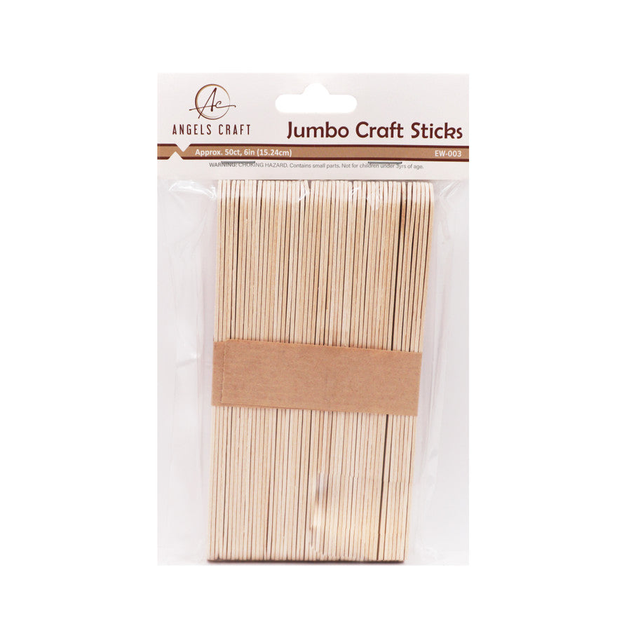 POPSICLE STICKS JUMBO - 50PC NATURAL