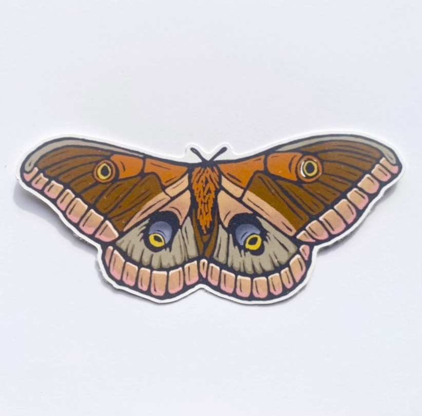 STICKER - POLYPHEMUS MOTH
