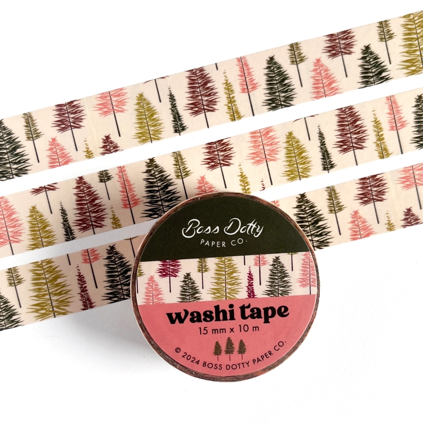 WASHI TAPE - HOLIDAY TREES PATTERN