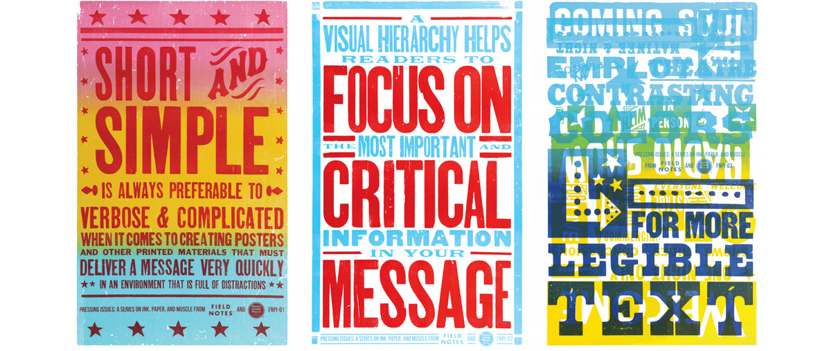 FIELD NOTES, HATCH SHOW PRINT 3 PACK