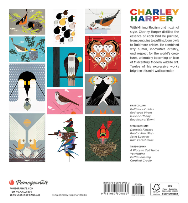 MINI CALENDAR 2025 CHARLEY HARPER Hull
