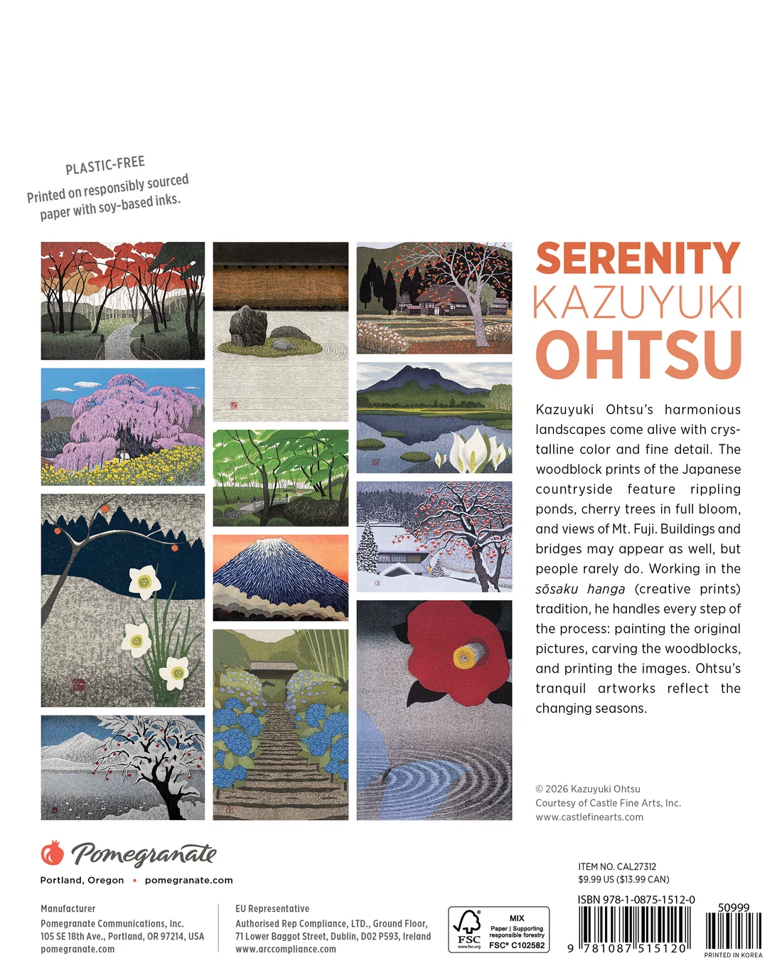MINI WALL CALENDAR 2027 - SERENITY KAZUYUKI OHTSU