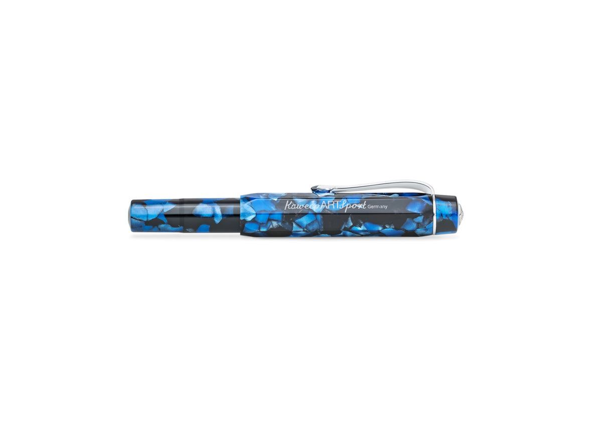KAWECO ART SPORT PEBBLE BLUE FOUNTAIN PEN FINE