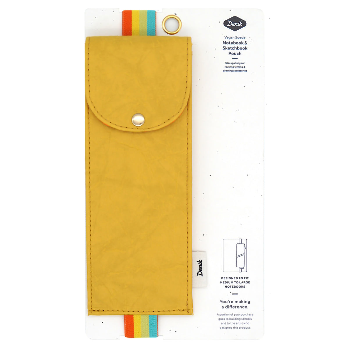NOTEBOOK POUCH VEGAN LEATHER YELLOW