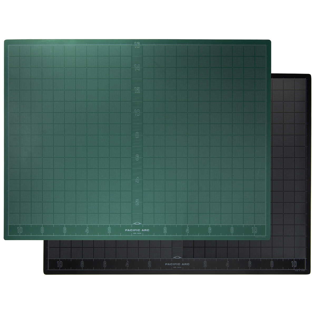 3 PLY FULLY GRIDDED REVERSABLE GREEN/BLACK CUTTING MAT 18X24